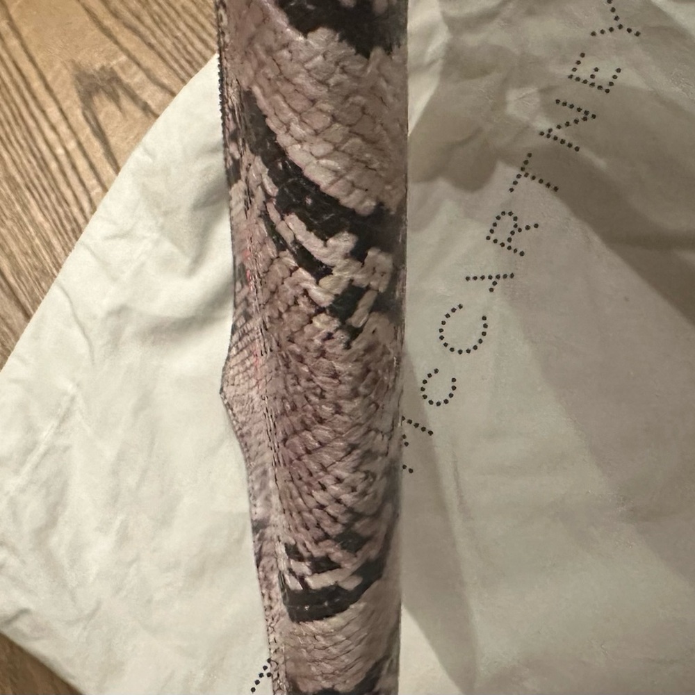 Stella McCartney Pink Snake Print Clutch - Picture 4 of 13